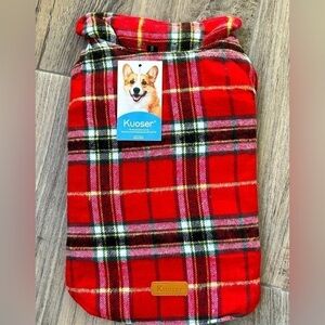 Kuoser Reversible Plaid Dog Coat